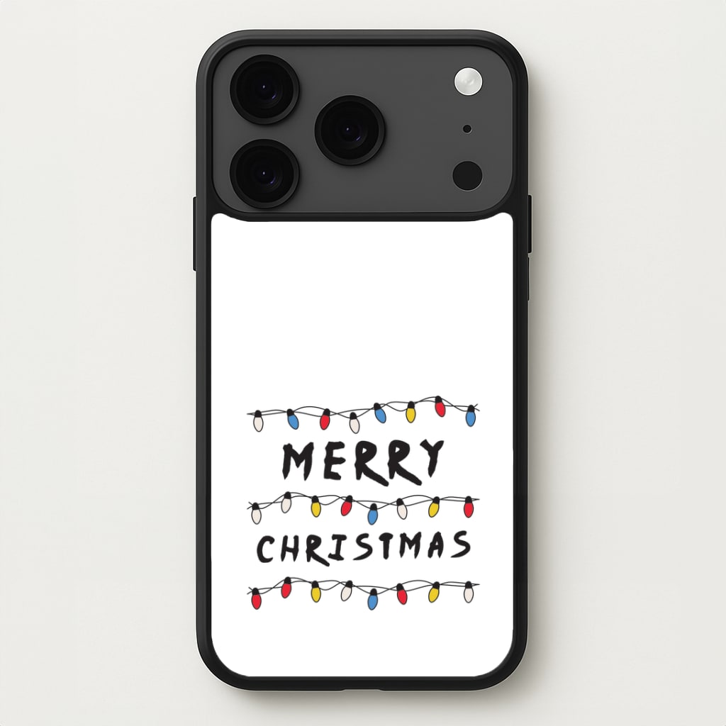 Merry Christmas String Lights iPhone 17 Pro Case