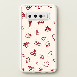 Valentines Doodles Galaxy S10 Case
