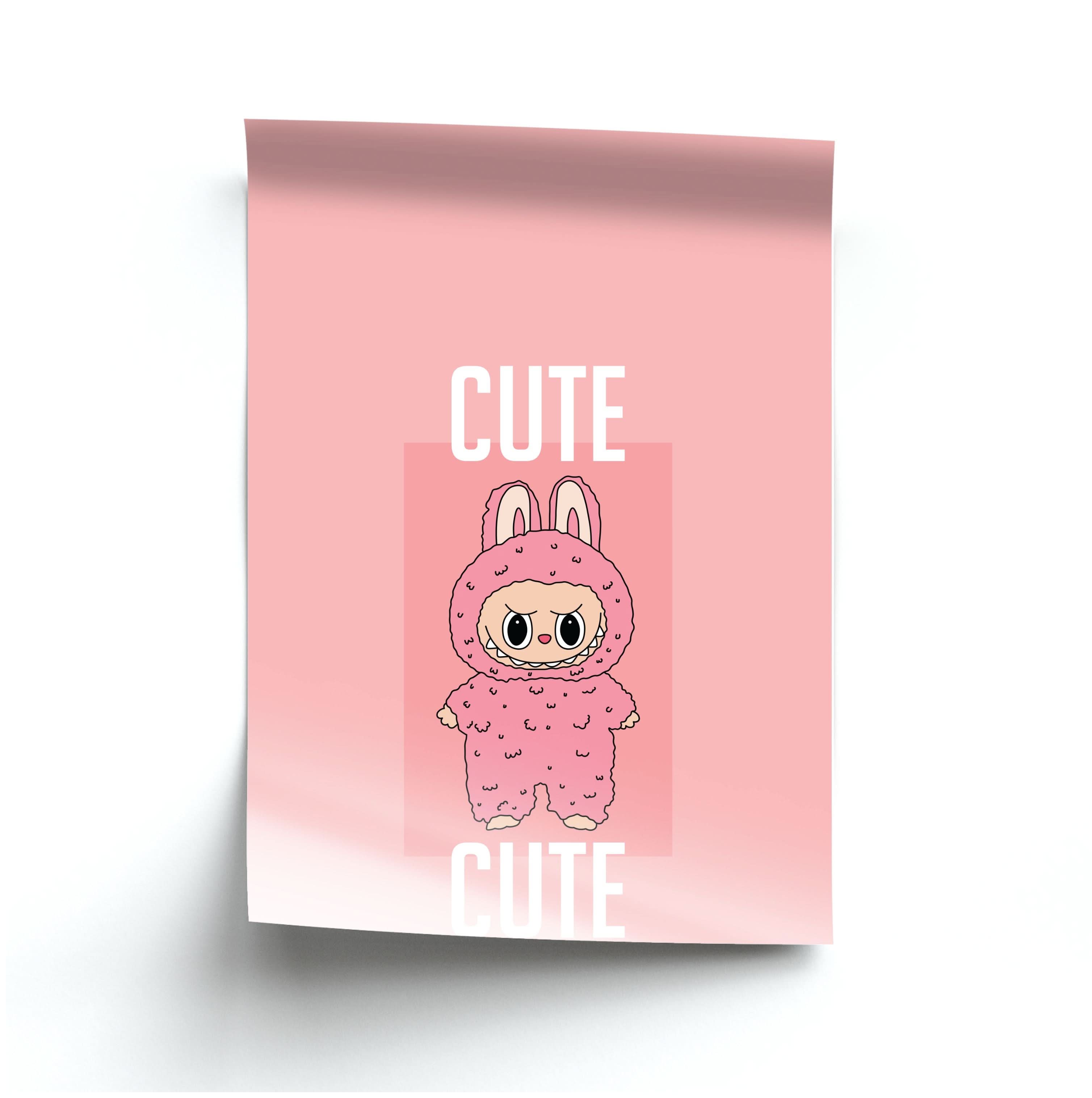Cute Pink Monster Poster