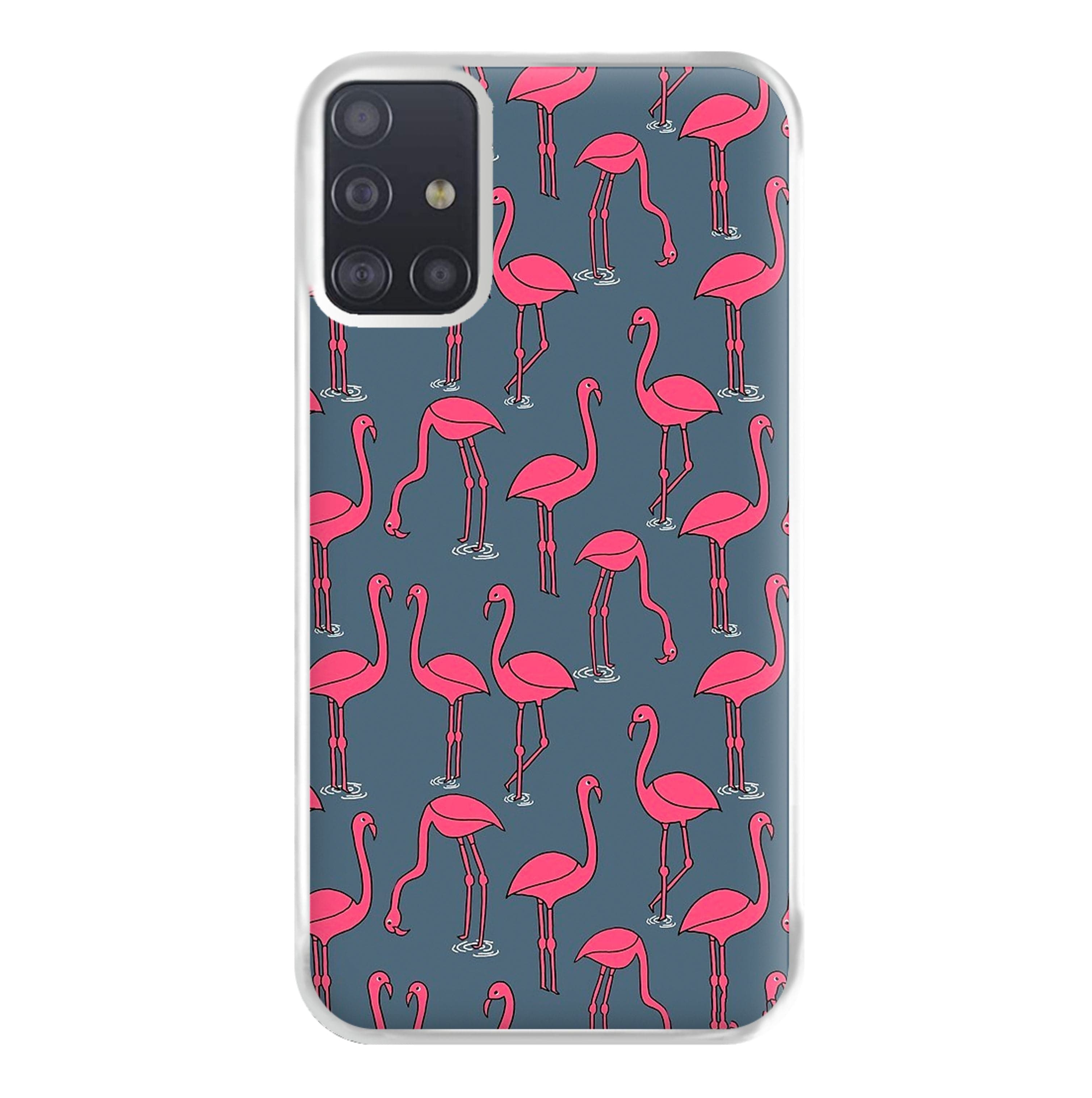 Basic Pink Flamingo Pattern Phone Case