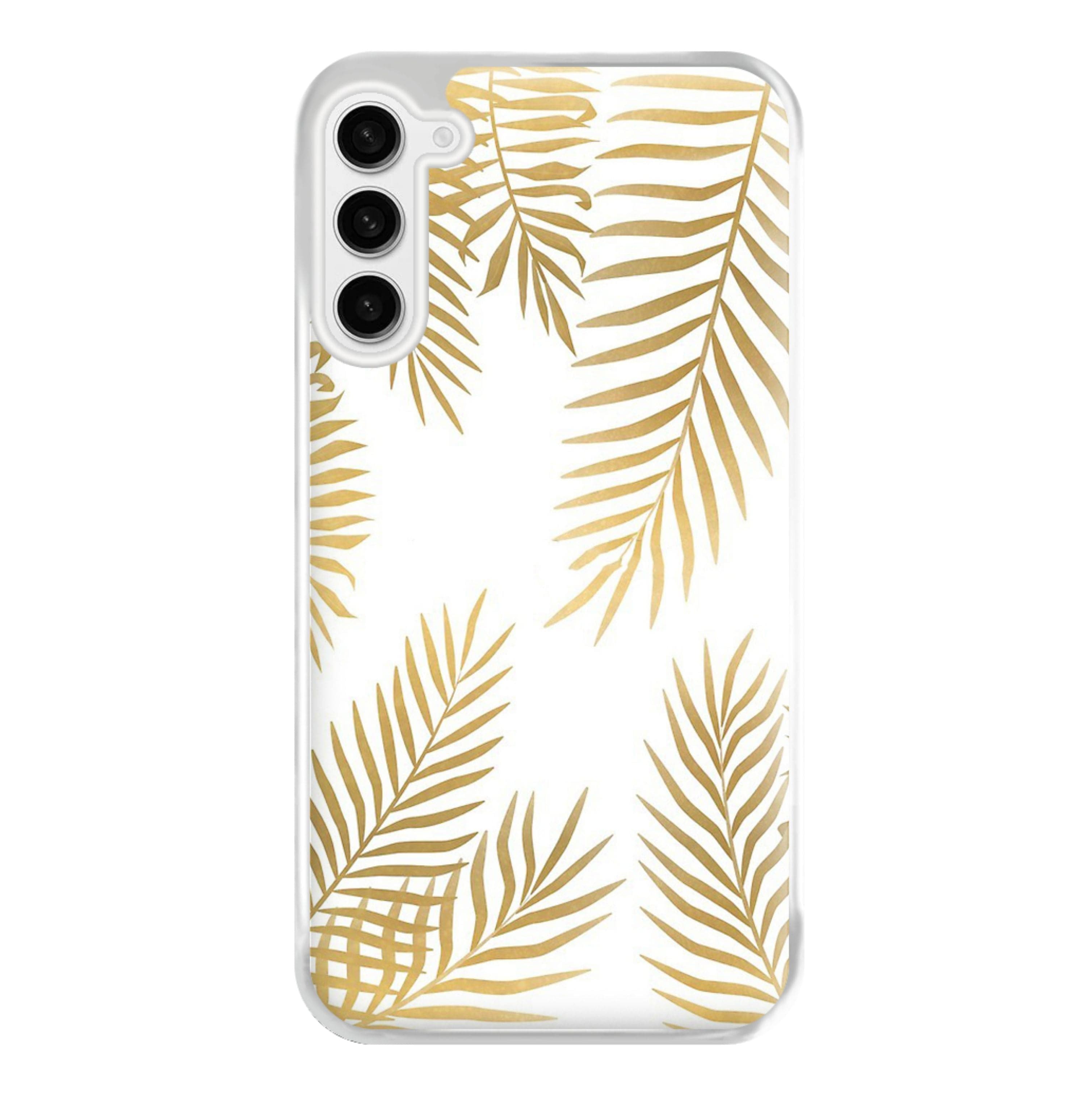 Gold Palm Leaf Pattern Phone Case