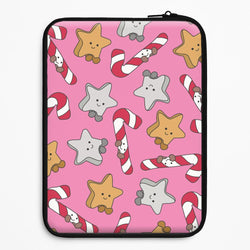Pink Christmas Plushies Pattern Universal Laptop Sleeve