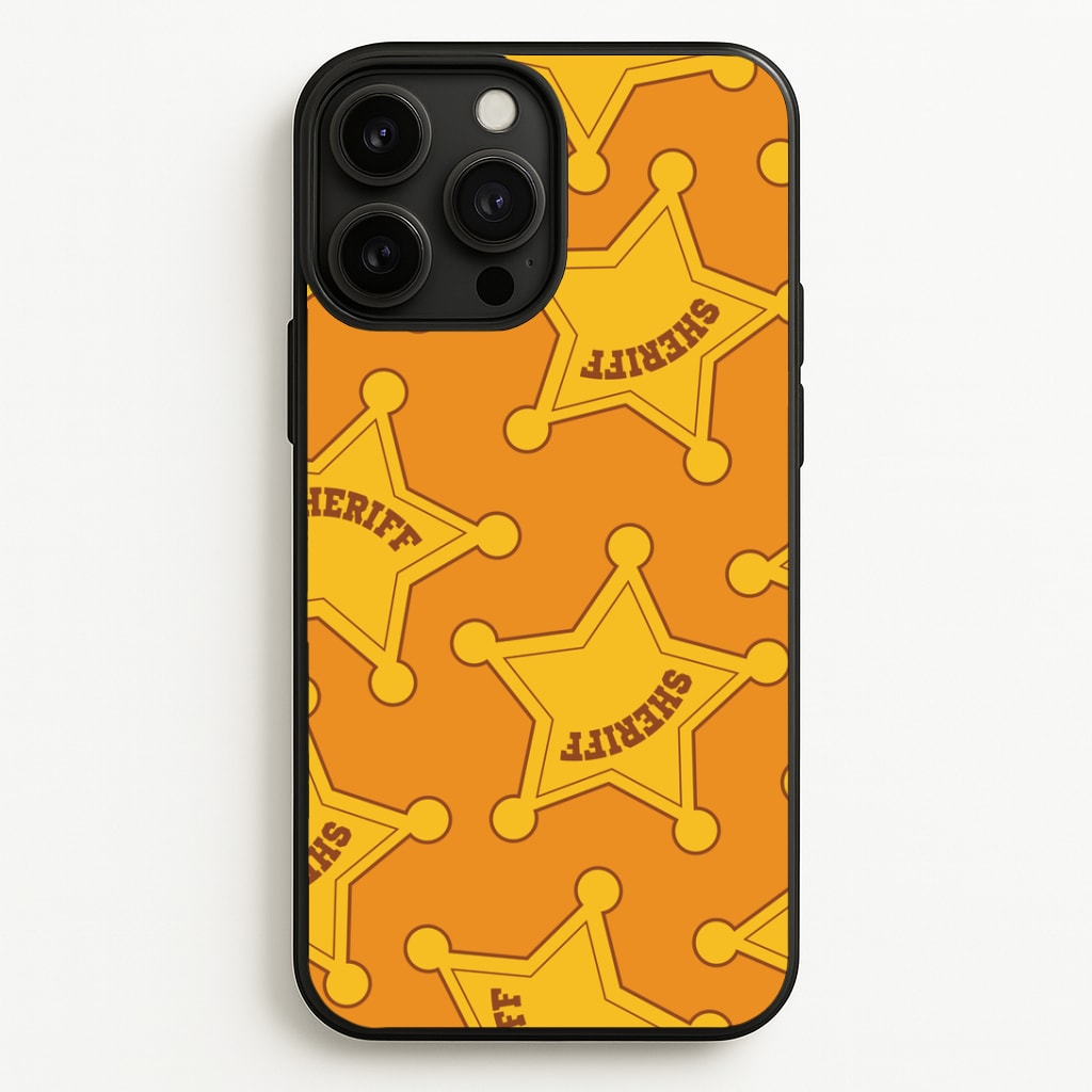 Sheriff Badge Pattern iPhone 13 Pro Max Case