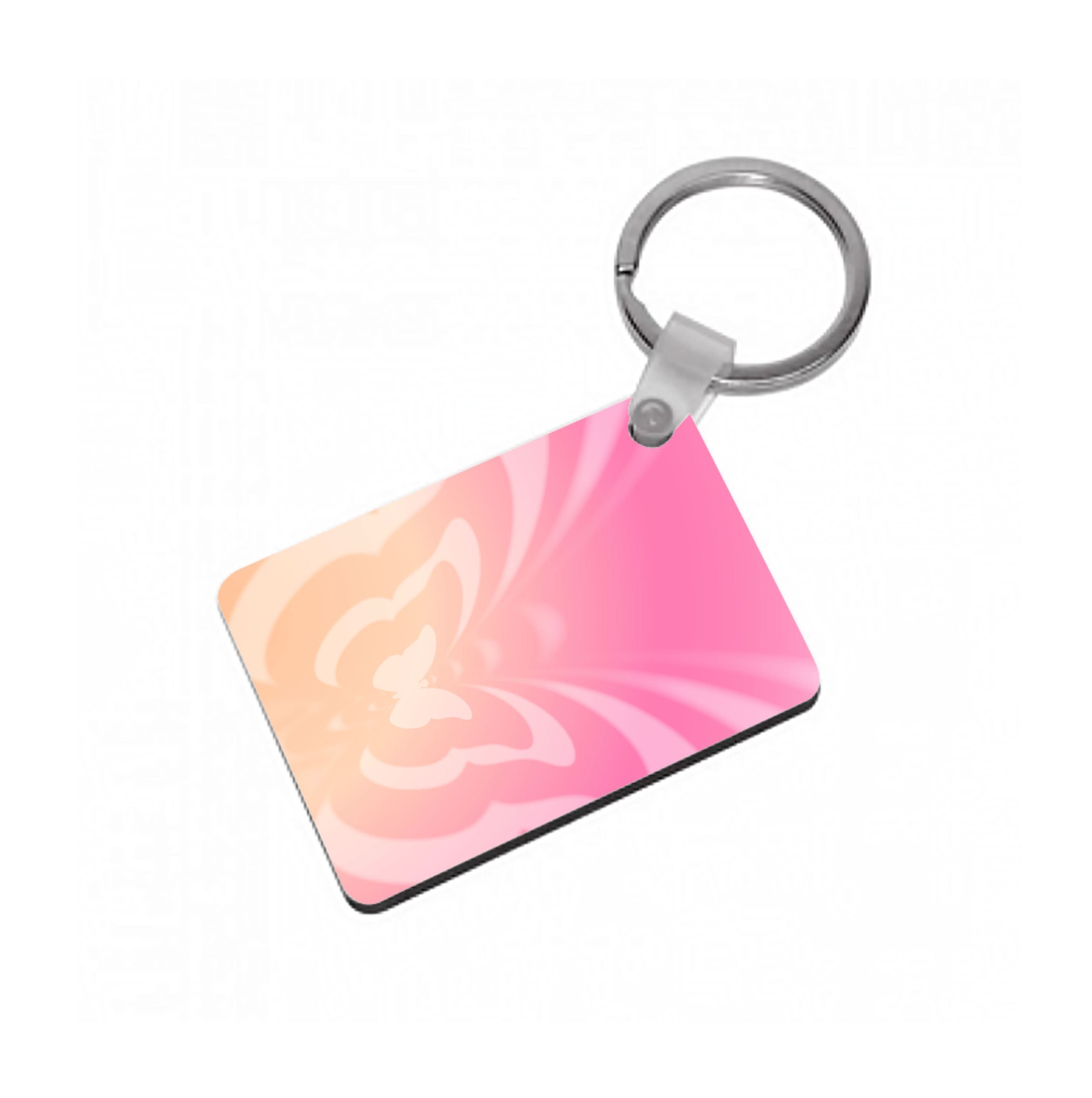 Butterfly Gradient Pink Keyring