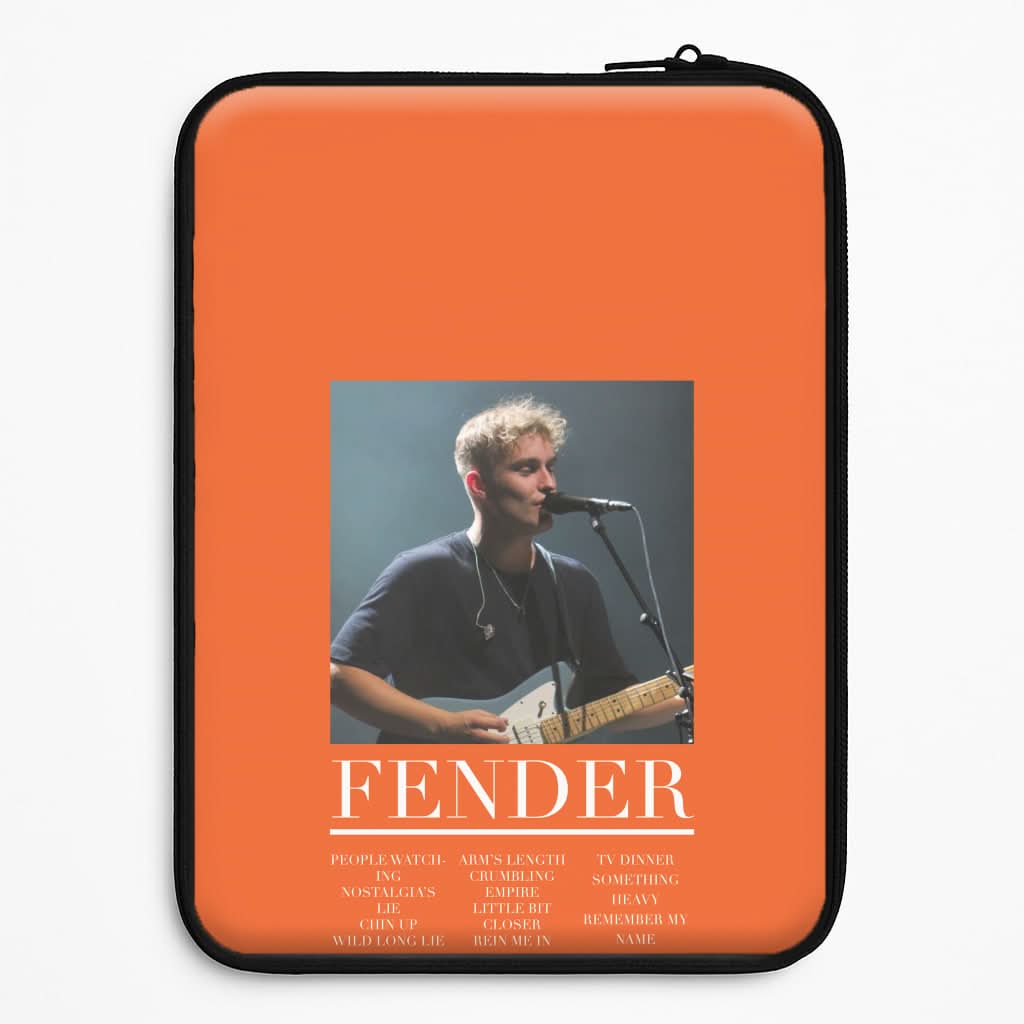 Fender Orange Song List Laptop Sleeve