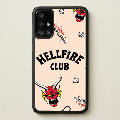 Hellfire Club Icons Collage Peach Galaxy A71 Case