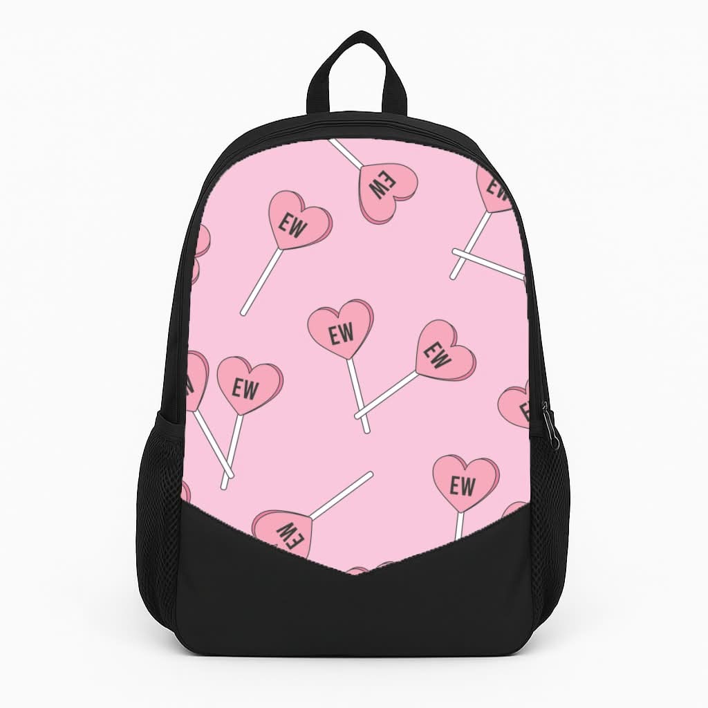 Ew Love Heart Lolipops Pattern Backpack