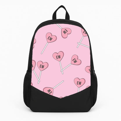 Ew Love Heart Lolipops Pattern Backpack