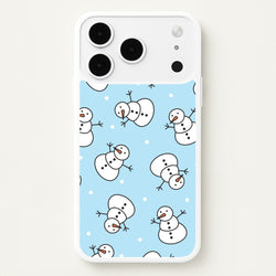 Cartoon Snowmen Pattern iPhone 17 Pro Case
