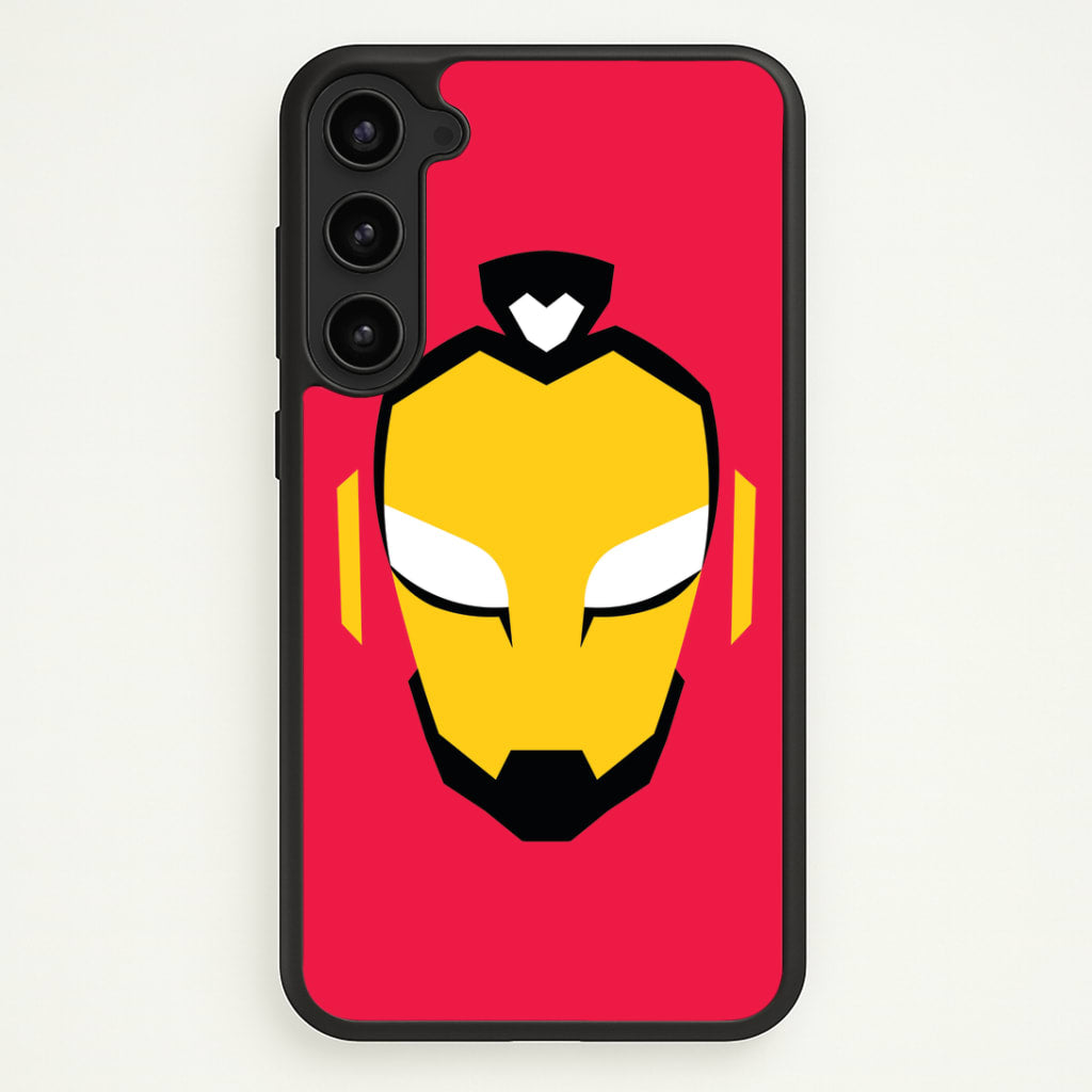 Metal Heart Hero Face Galaxy S23 Plus Case