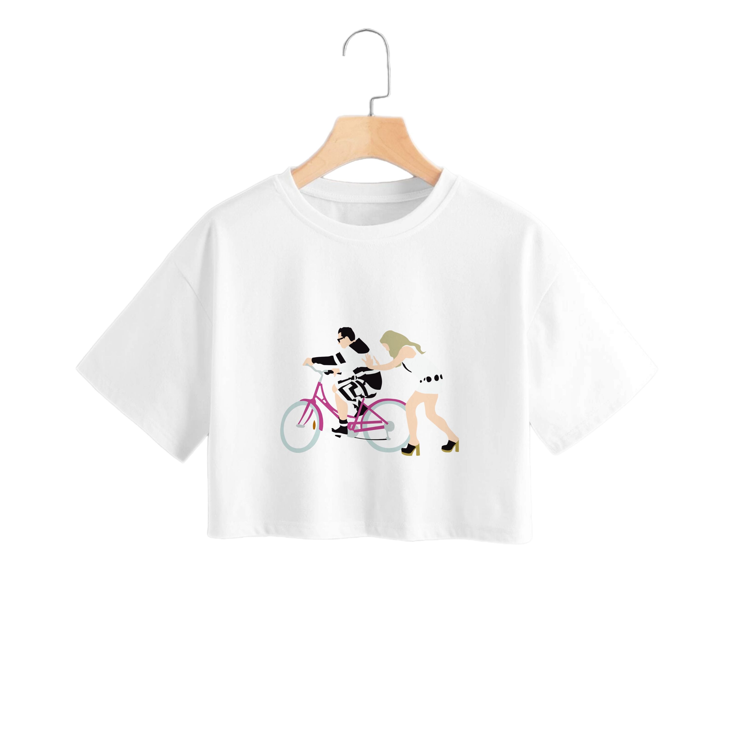 David Riding A Bike Crop Top