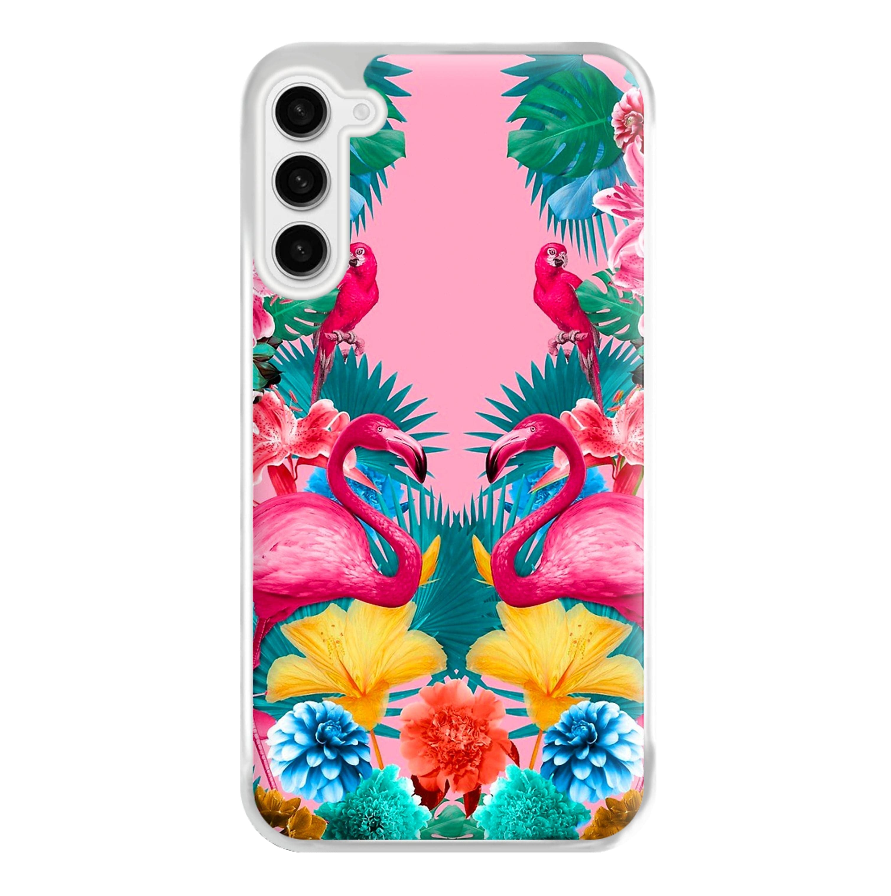 Flamingo and Tropical garden Phone Case