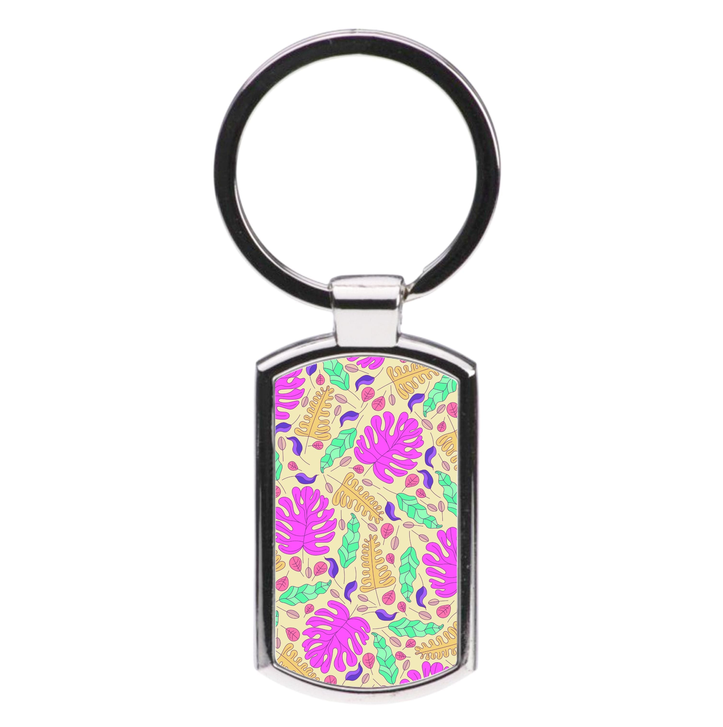 Multi Coloured Leaves - Foliage Luxury Keyring