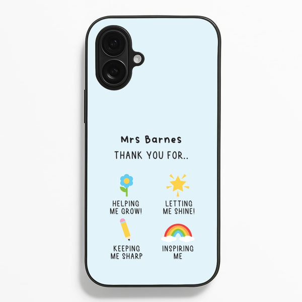 Thank You For Helping Me iPhone 16 Plus Case