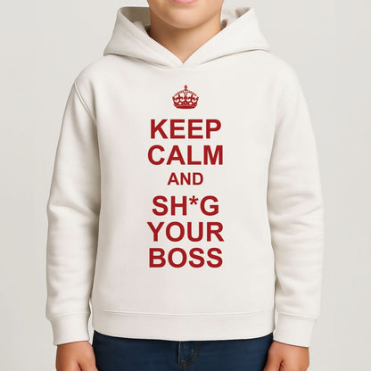 Keep Calm With Your Boss Boys Hoodie