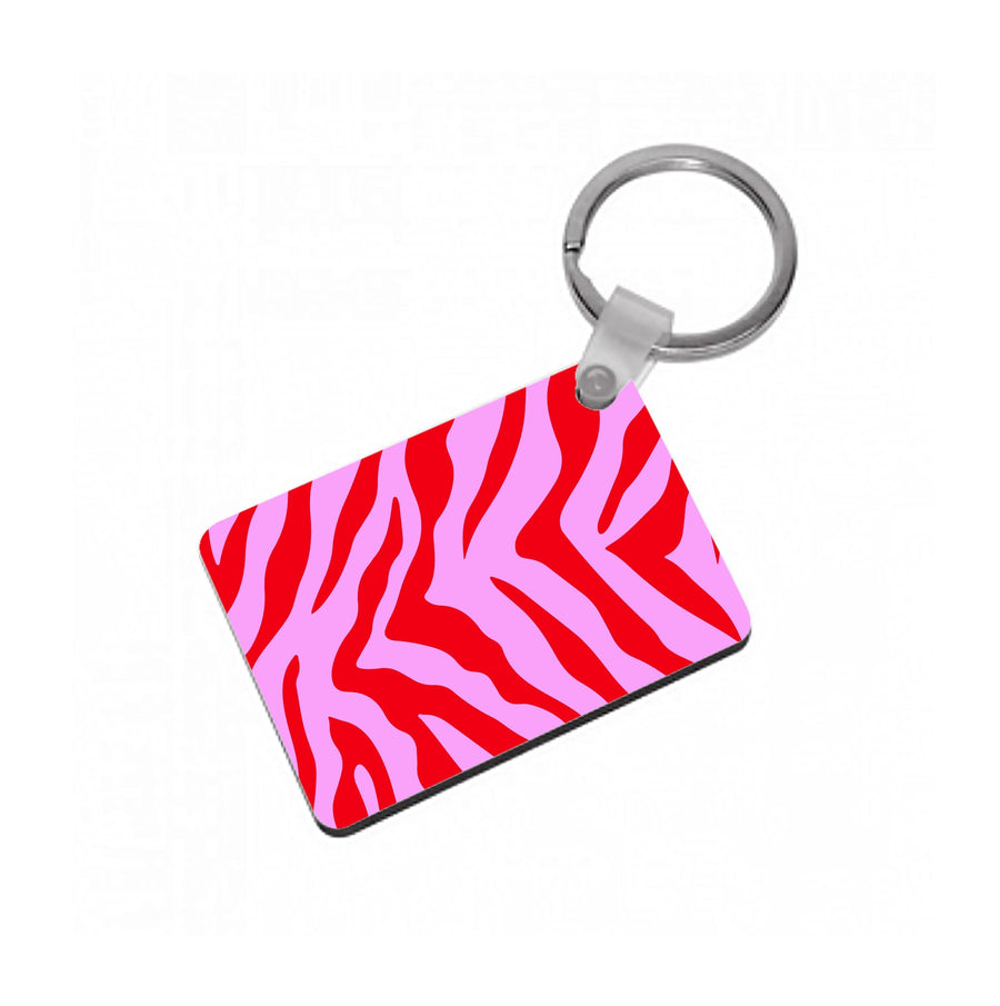 Pink Zebra - Animal Patterns Keyring