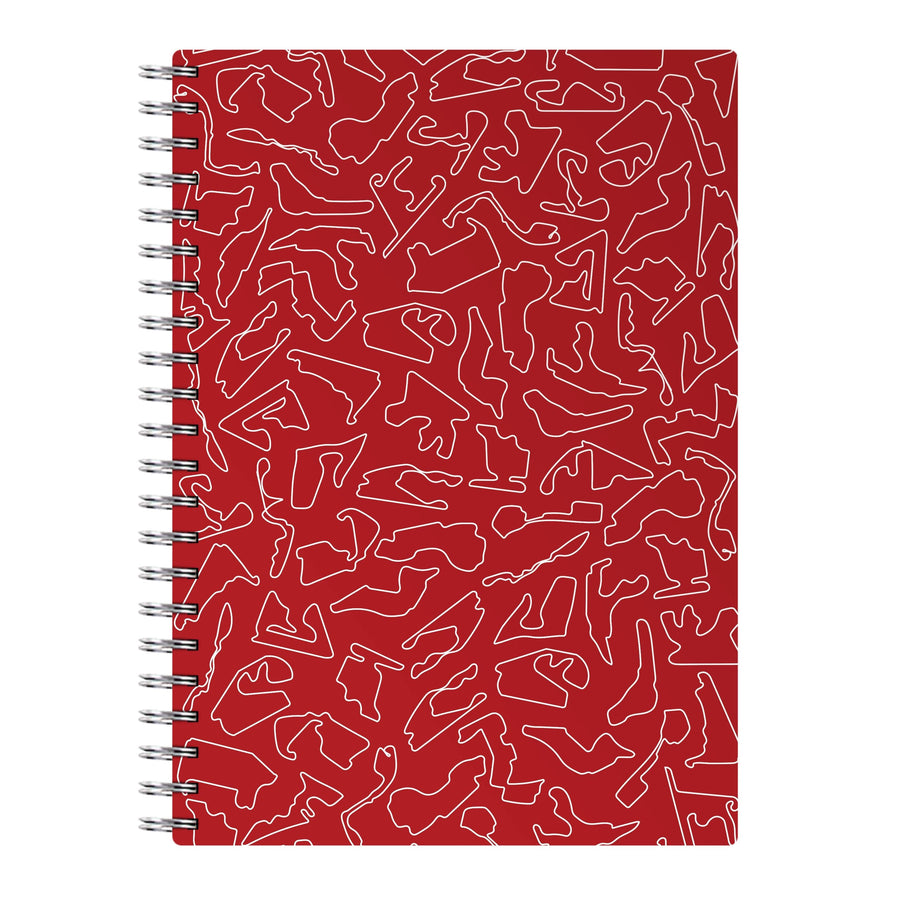 Track Outlines Red Notebook