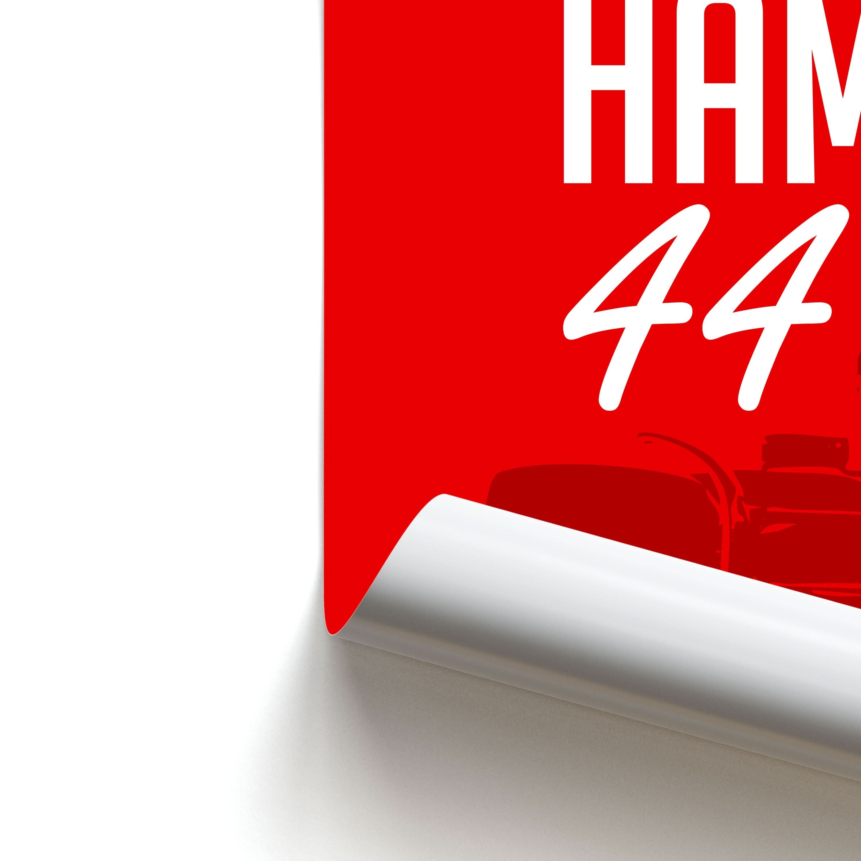 Dark Red Hamilton 44 Poster