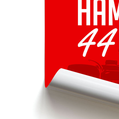 Dark Red Hamilton 44 Poster