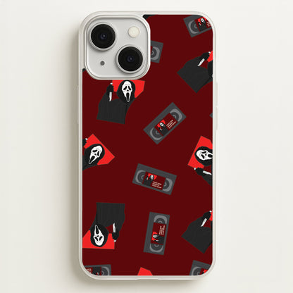 VHS & Ghostface Pattern iPhone 13 Case