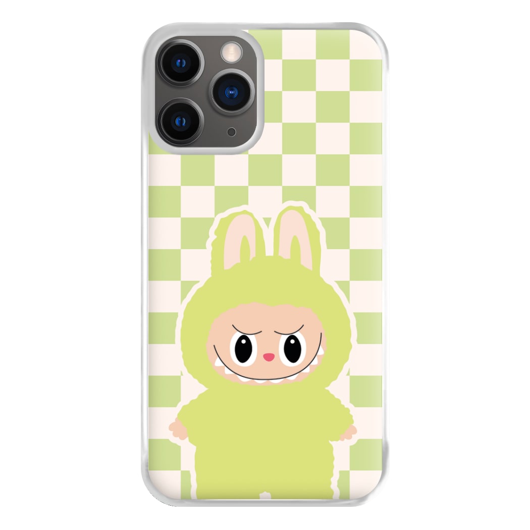 Checkered Cute Green Monster  iPhone 12 Pro Max Case
