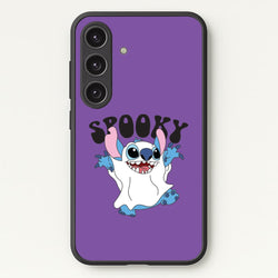 Spooky Cute Blue Alien Galaxy S25 Case