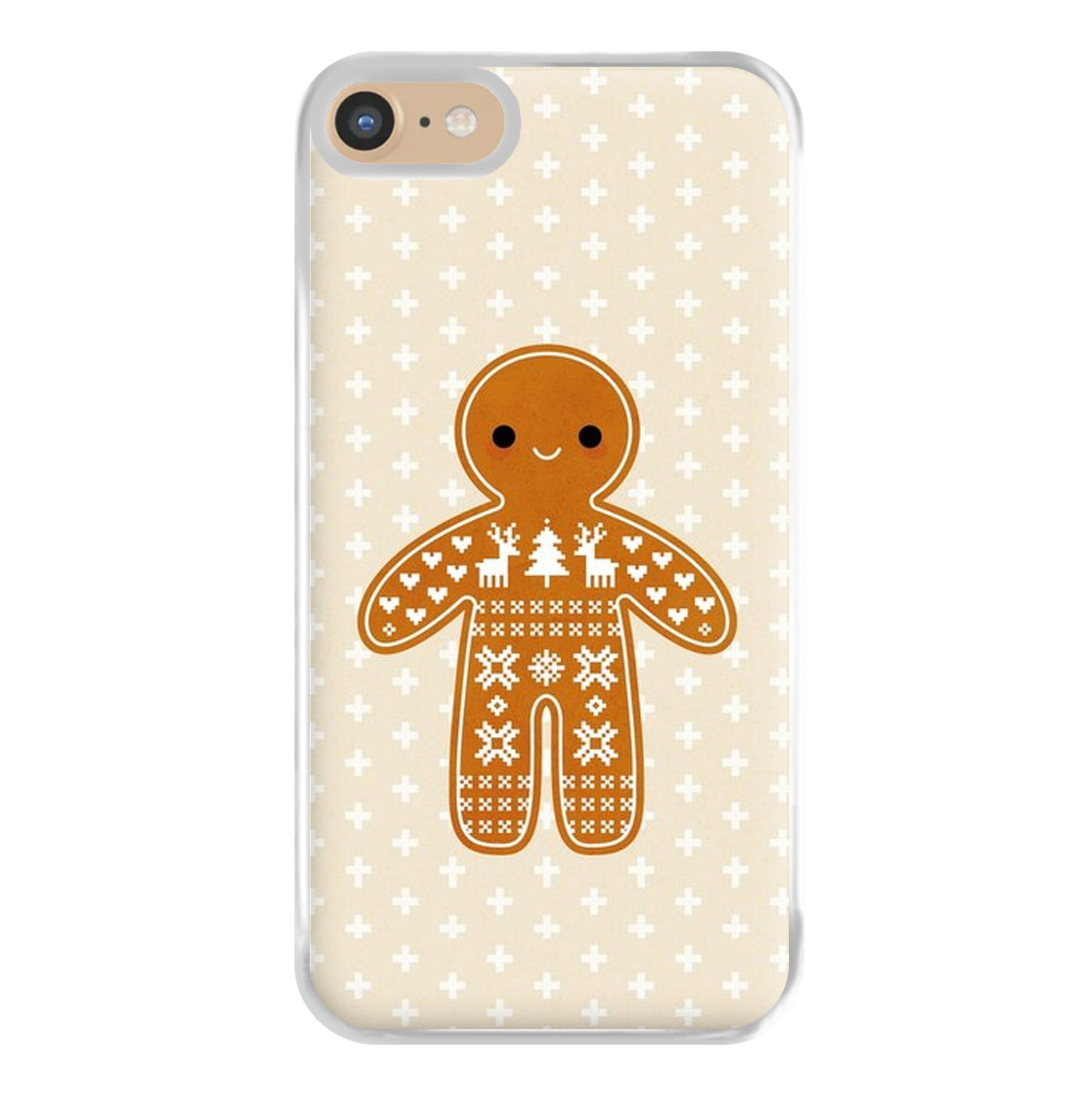 Christmas Jumper Pattern Gingerbread Man Phone Case