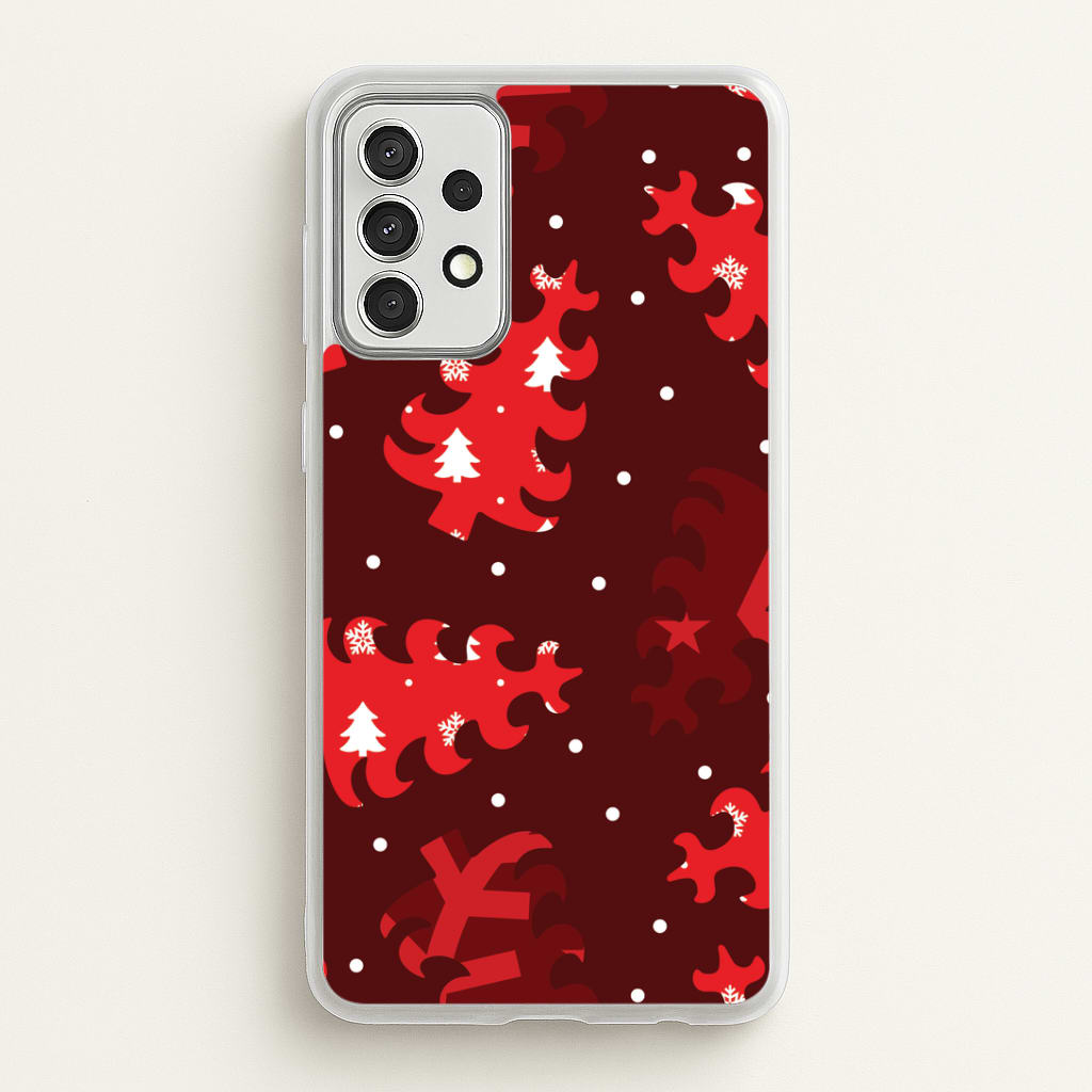 Wrapping Paper Christmas Tree Pattern Galaxy A52 / A52s Case