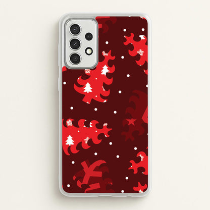 Wrapping Paper Christmas Tree Pattern Galaxy A52 / A52s Case