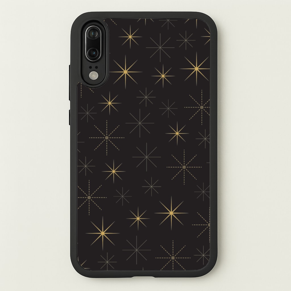 Christmas Gold Stars Pattern Huawei P20 Case