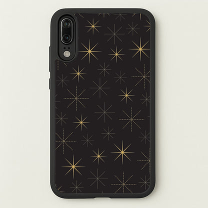 Christmas Gold Stars Pattern Huawei P20 Case