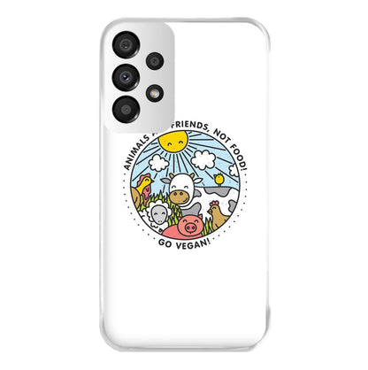 Animals Are Friends, Not Food - Vegan Phone Case