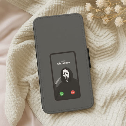 Caller ID Ghostface Leather Phone Case