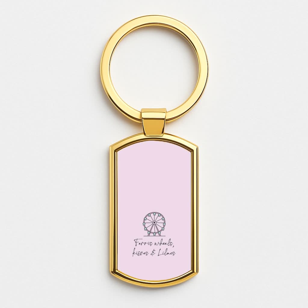 Ferris Wheels, Kisses & Lilacs Gold Keyring