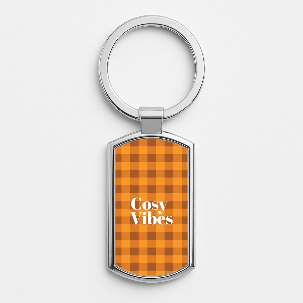 Checkered Cosy Vibes Luxury Keyring