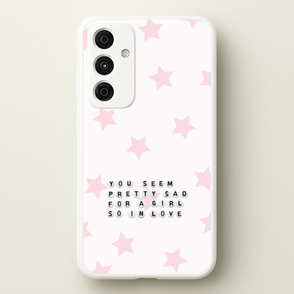 Pretty Sad Letter Beads Galaxy A35 Case