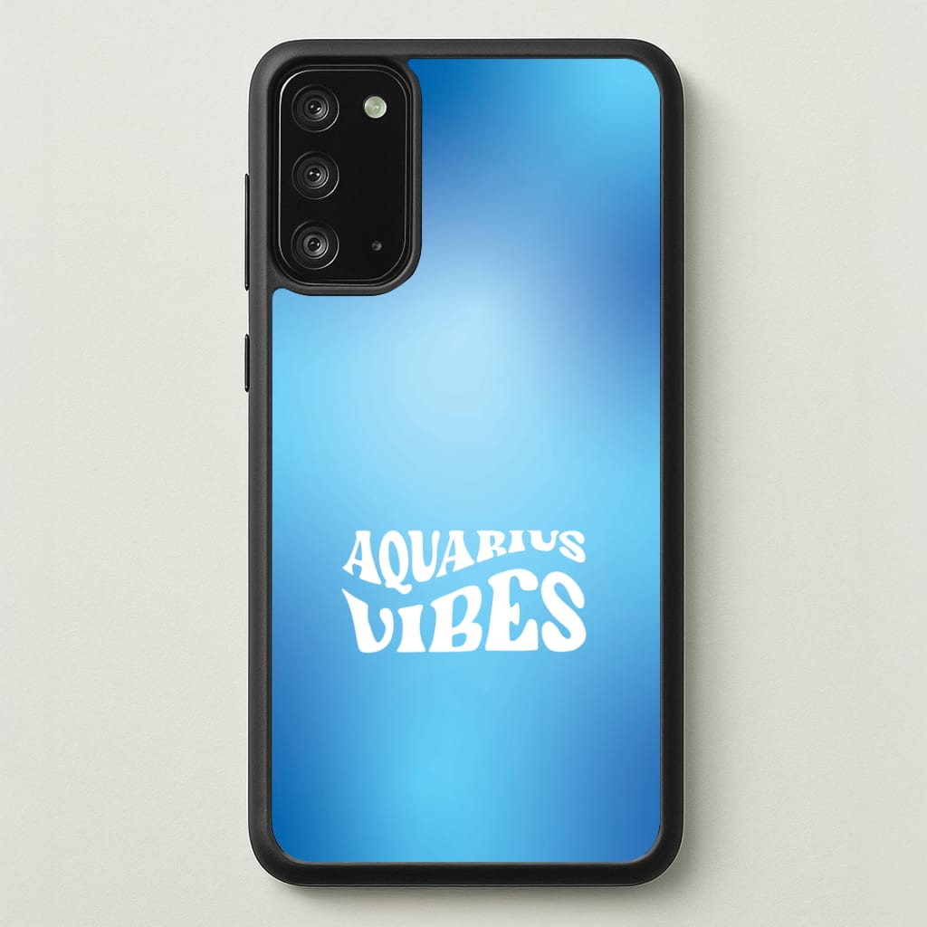 Aquarius Vibes Gradient Zodiac Galaxy Note 20 Case