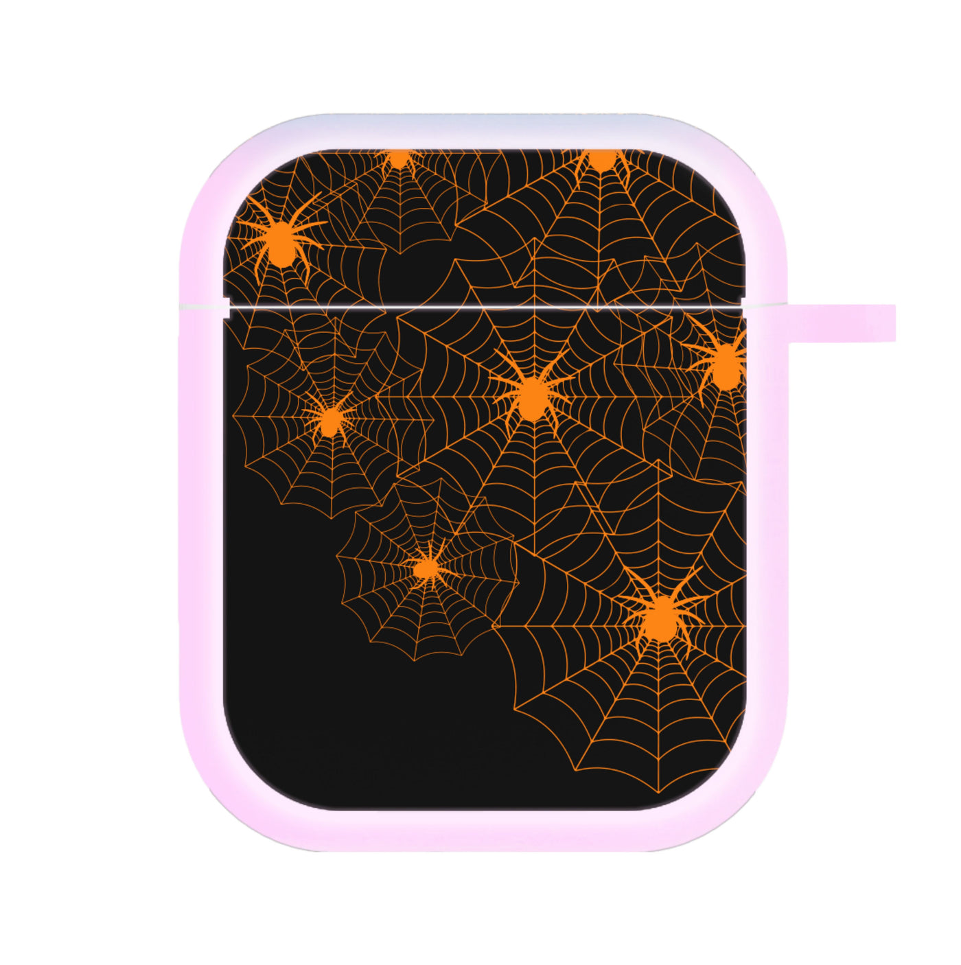 Orange Spider Web  AirPods Case