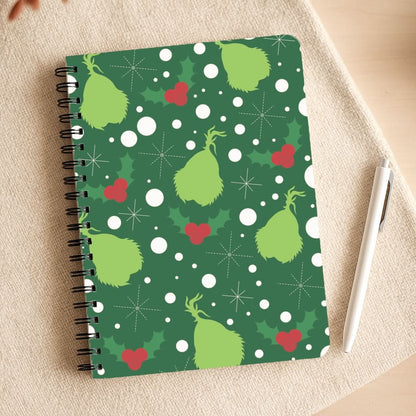 Green Creature Christmas Pattern Notepad