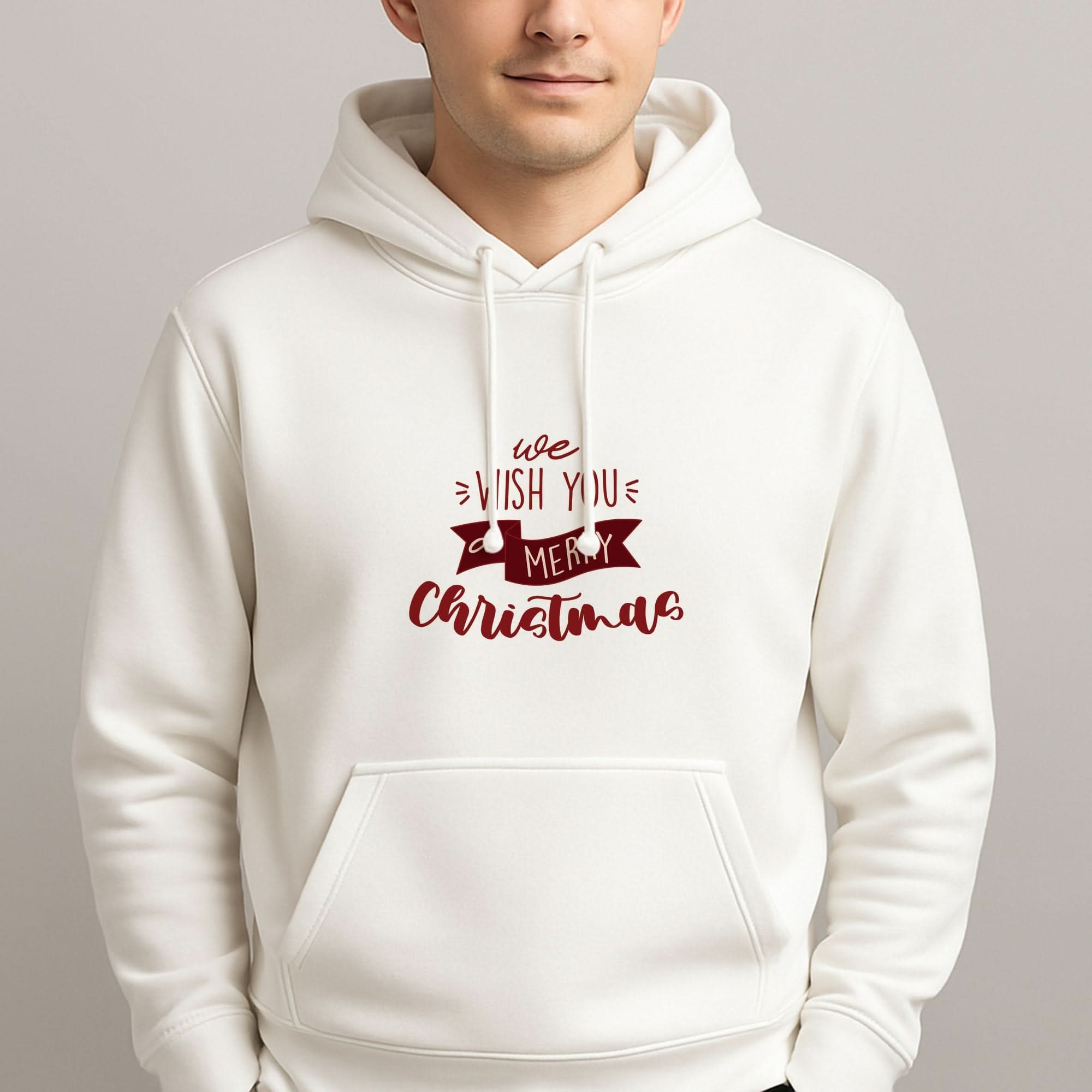 We Wish You A Merry Christmas Quote Mens Hoodie