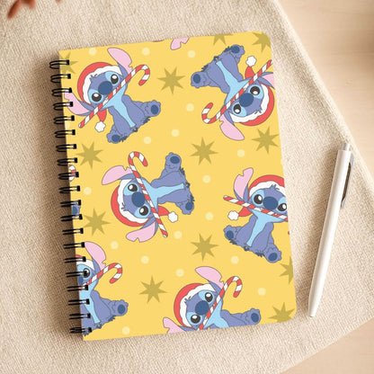 Cute Blue Alien Candycane Christmas Pattern Notepad