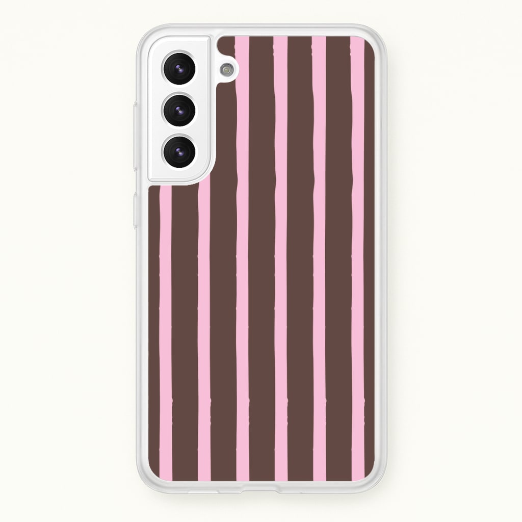 Chocolate & Strawberry Stripes Galaxy S22 Plus Case