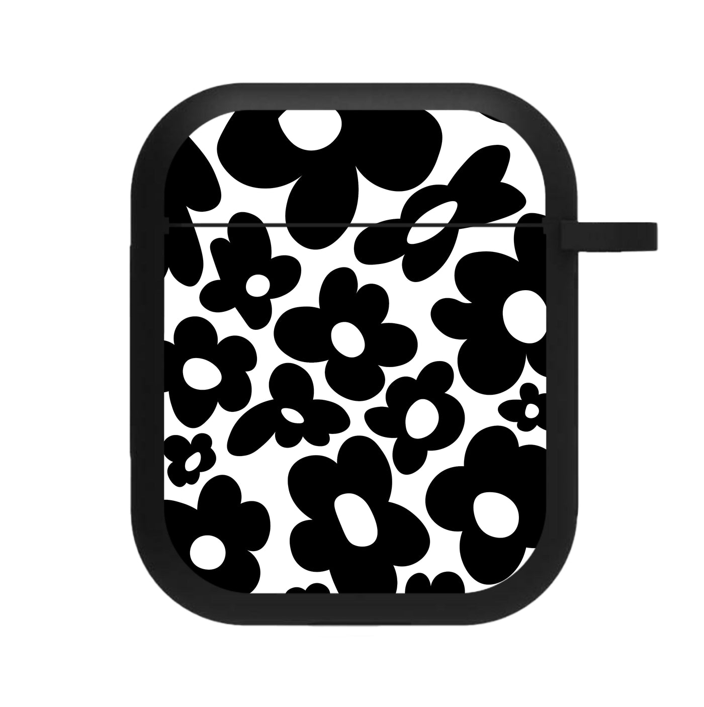 Black Flowers - Trippy Patterns AirPods Case