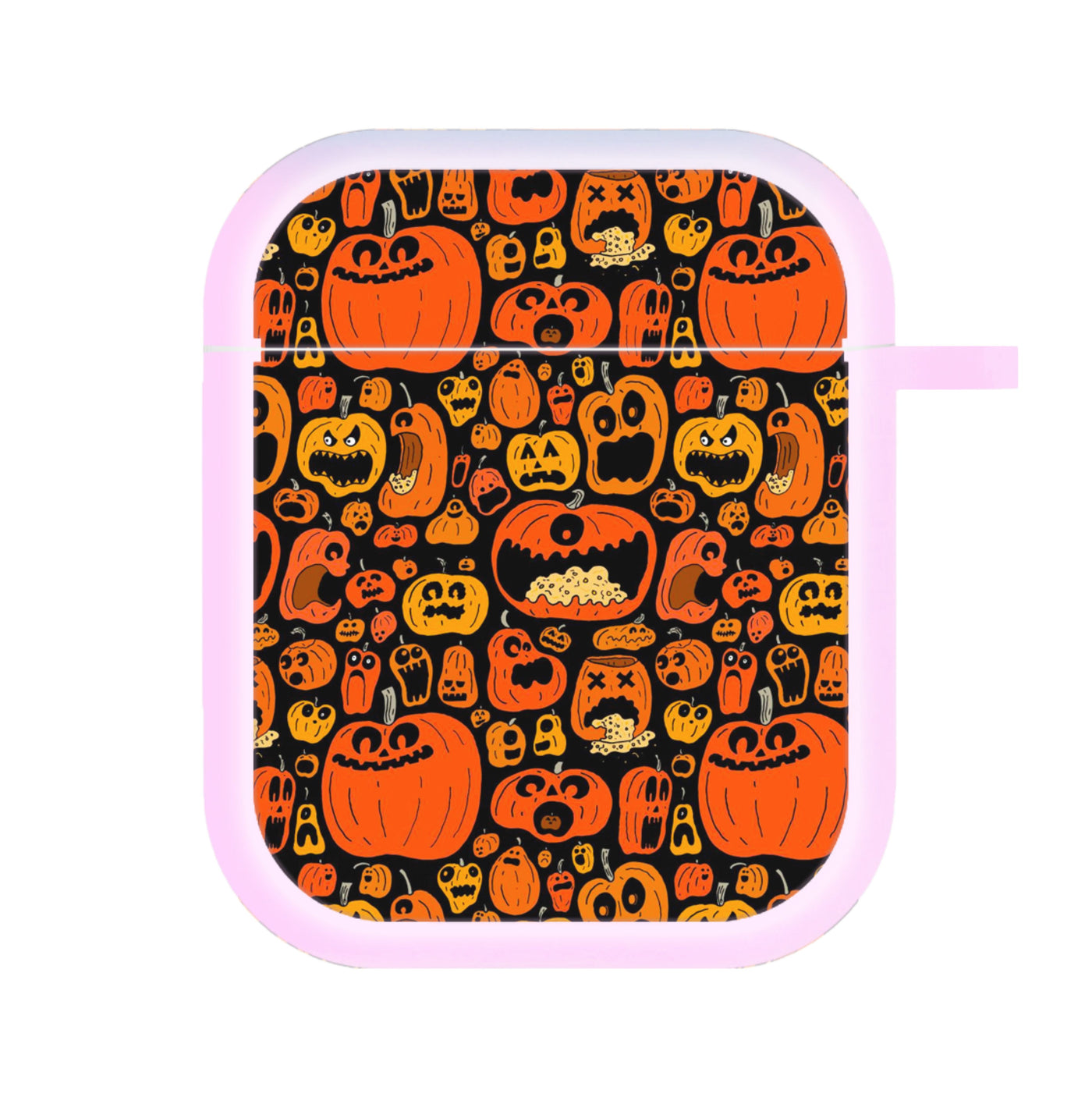 Scary Pumpkin Halloween Pattern AirPods Case