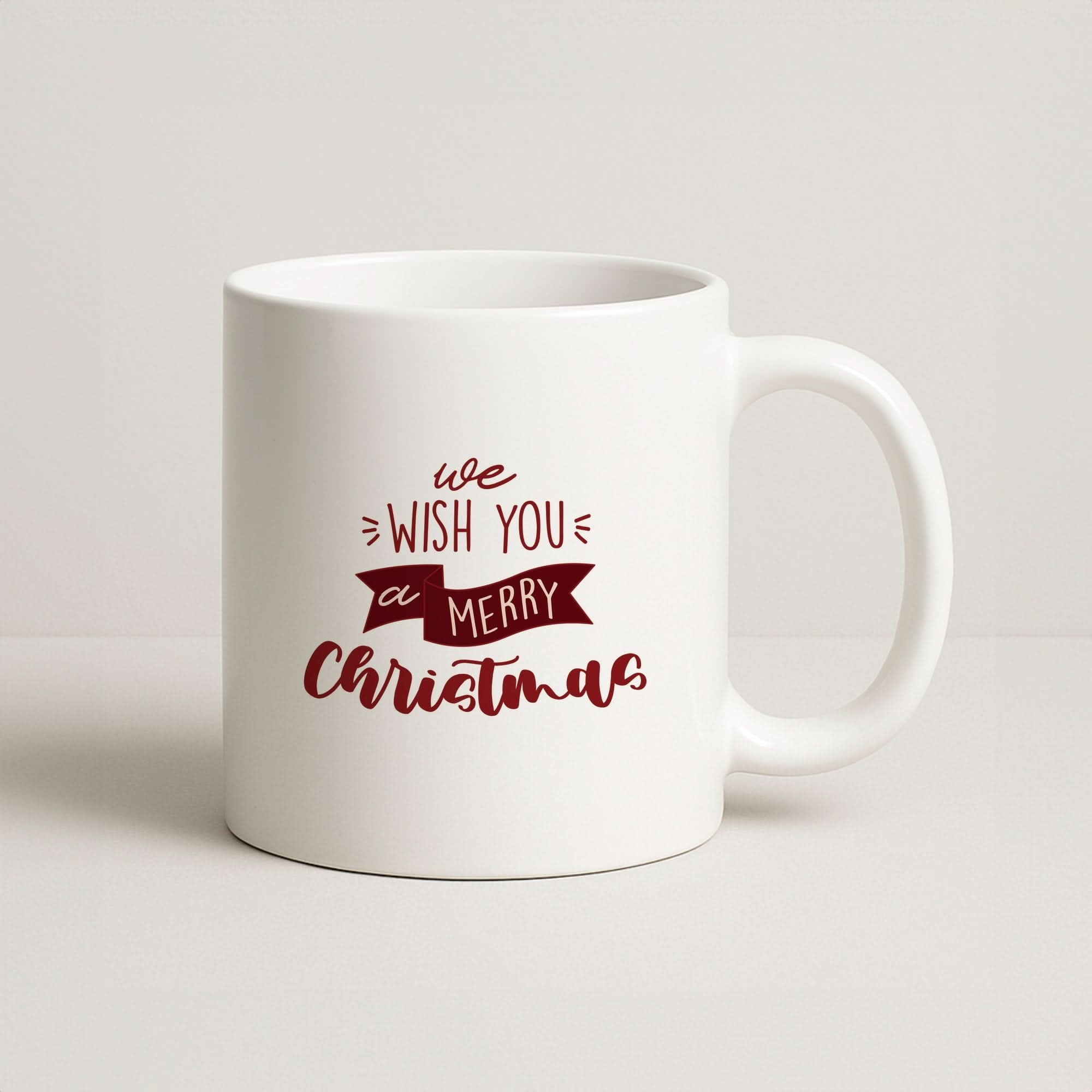 We Wish You A Merry Christmas Quote Coffee Mug