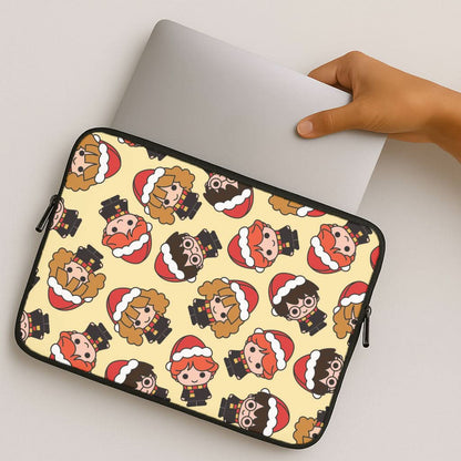 Wizards With Christmas Hats Pattern MacBook Cover