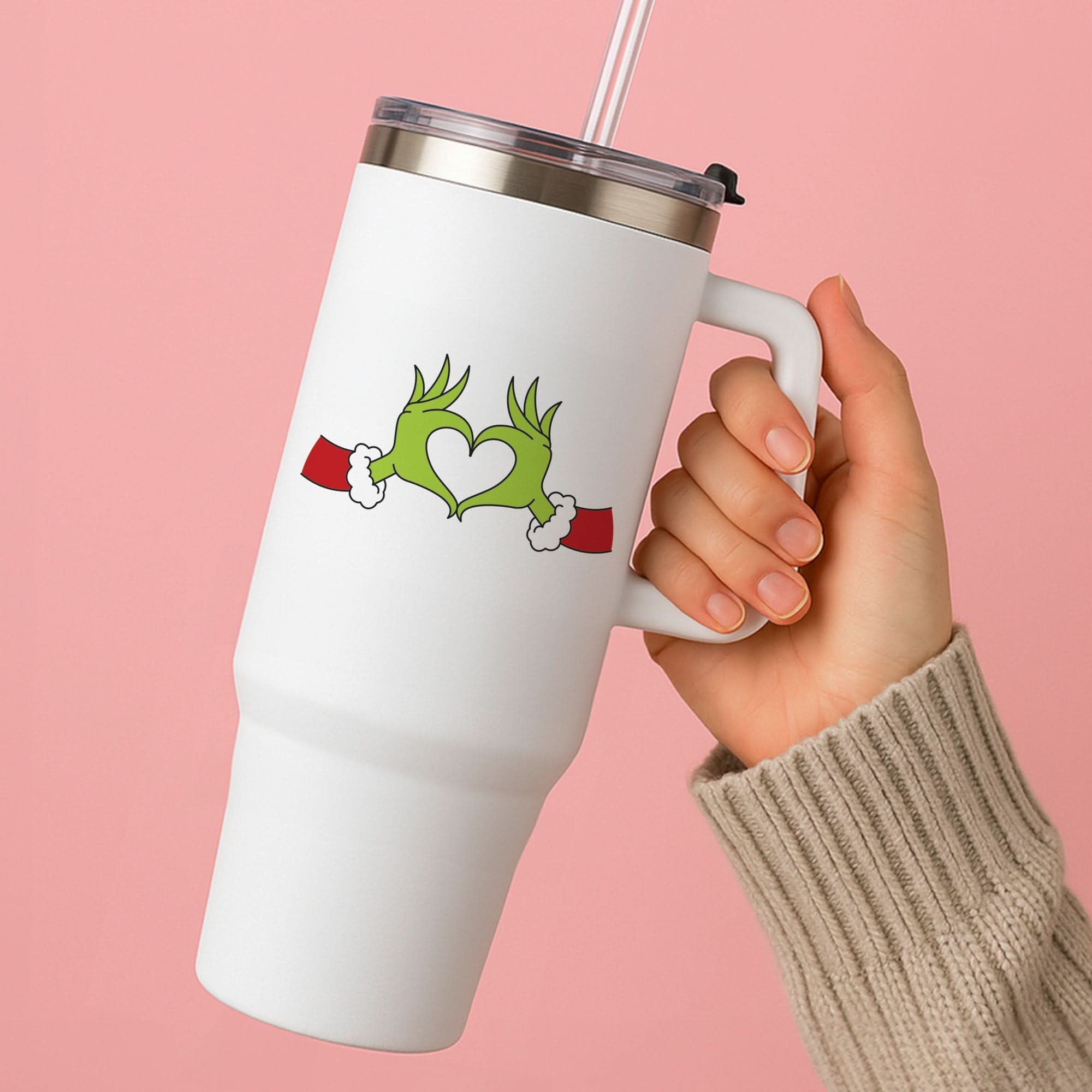 Christmas Green Heart Tumbler