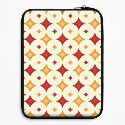 Geometric Christmas Stars Pattern Universal Laptop Sleeve
