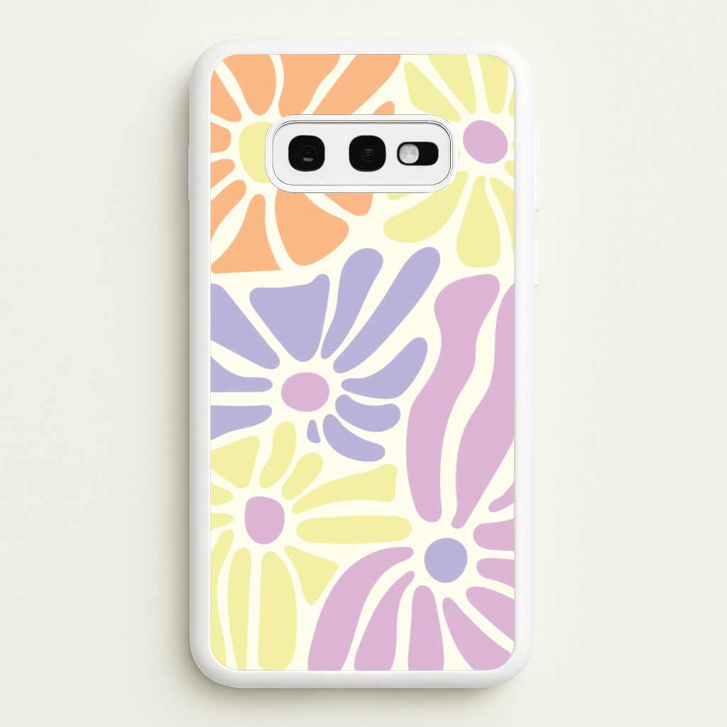 Pastel Abstract Flowers Galaxy S10e Case