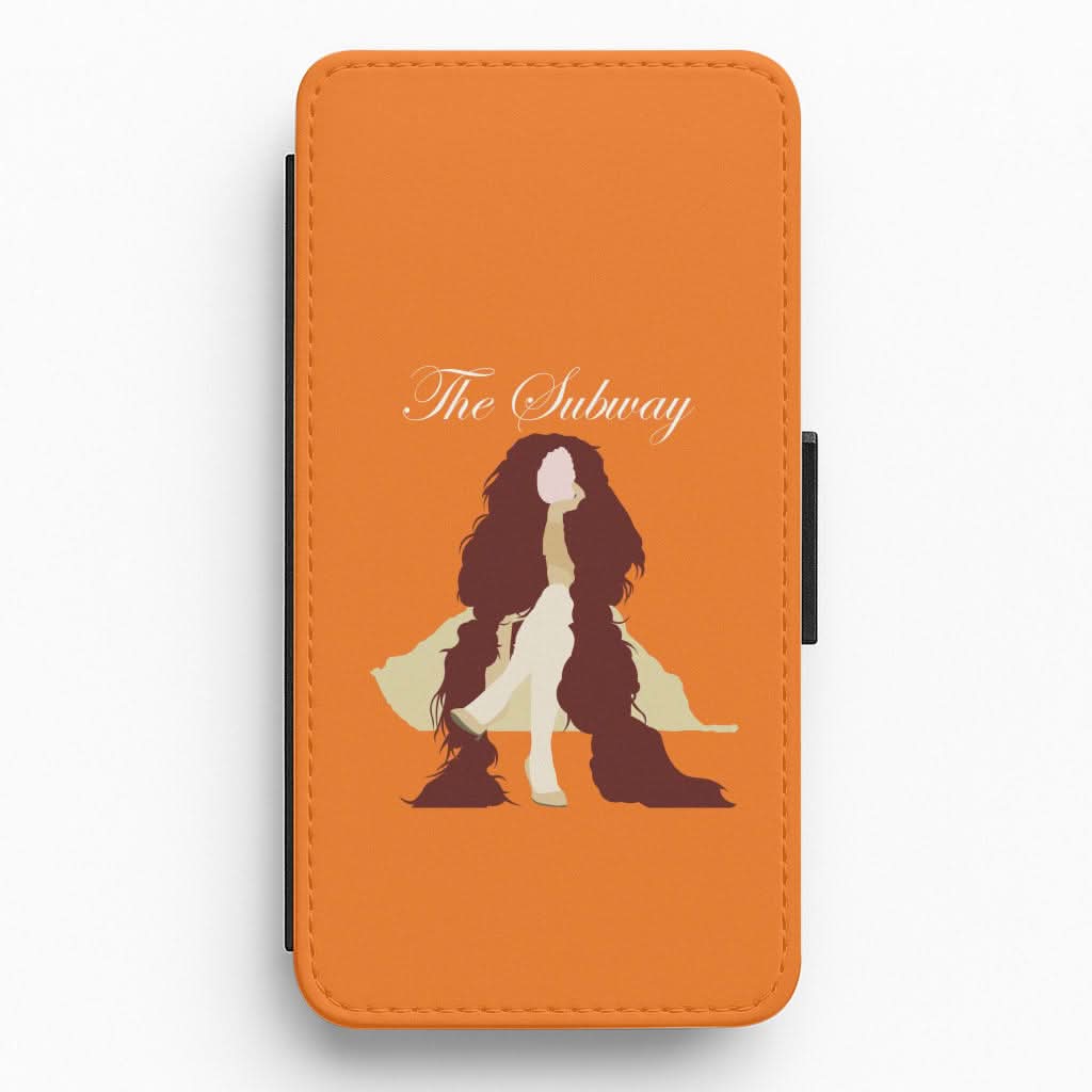 Subway Orange Flip / Wallet Phone Case